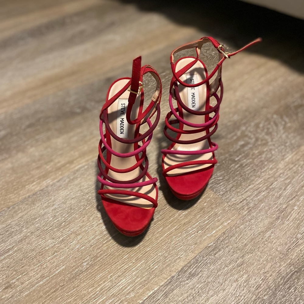 Red Steve Madden high heels